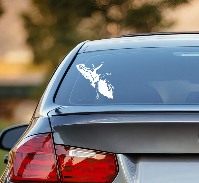 Figure Skater Girl Island Decal