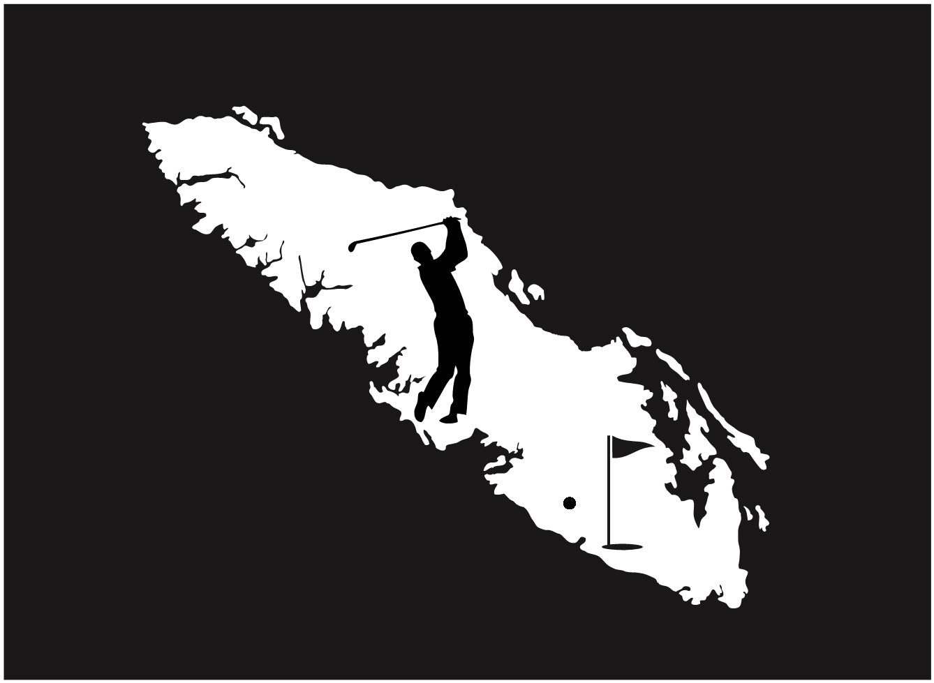Vancouver Island Golfer Decal
