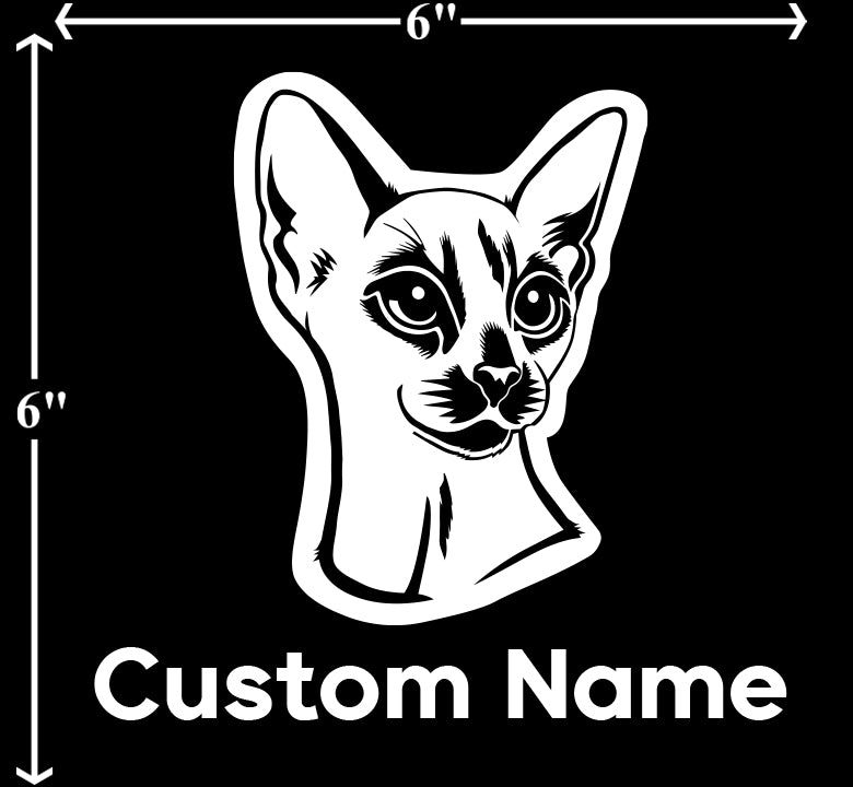 Abyssinian Cat - Customizable Pet Decal