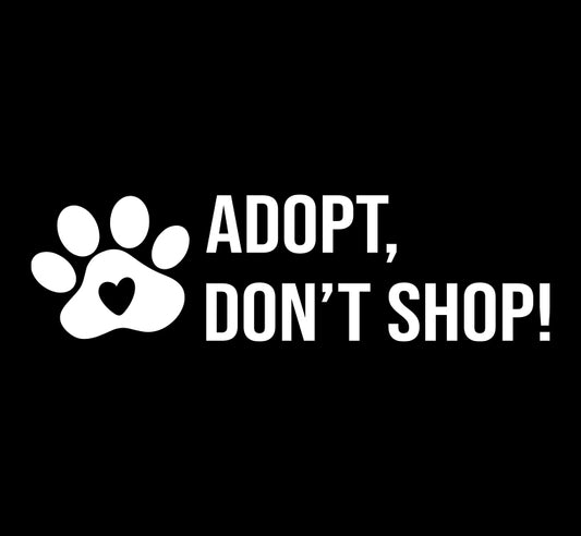 Adopt, Don't Shop Pawprint - Pet Decal
