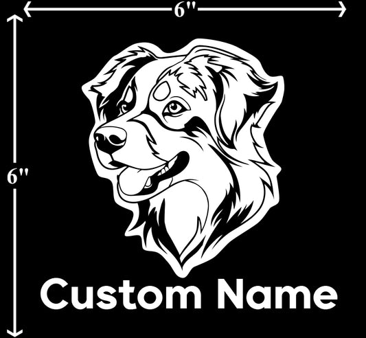 Australian Shepherd - Customizable Pet Decal