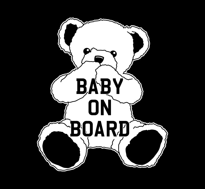 Kissing Teddy Baby On Board Decal