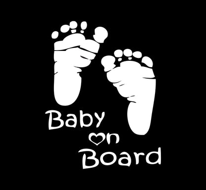 Lil' Feets Baby On Board Decal