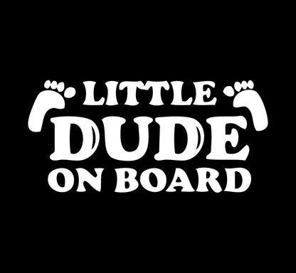 Little Dude Baby On Board Decal