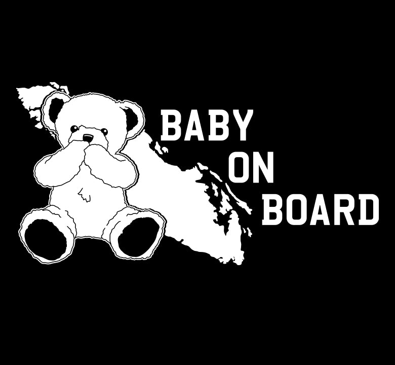 Baby On Board Kissing Teddy Island Decal