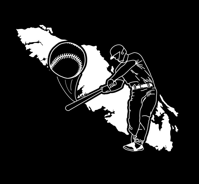 Baseball Batter Hit Island Decal