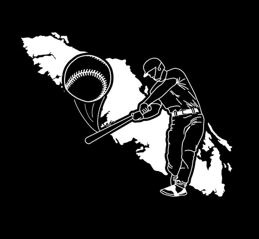 Baseball Batter Hit Island Decal