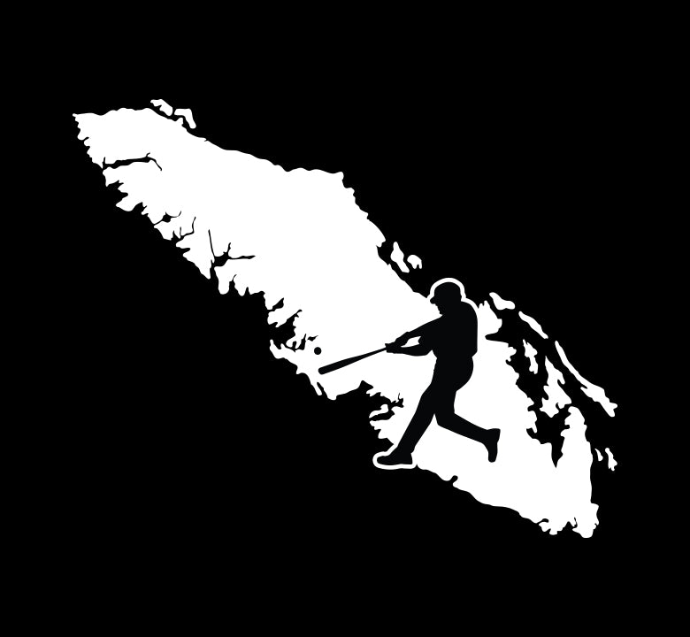 Baseball Batter Swing Island Decal