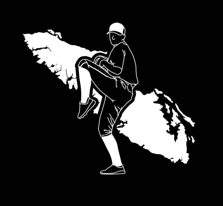 Baseball Pitcher Island Decal