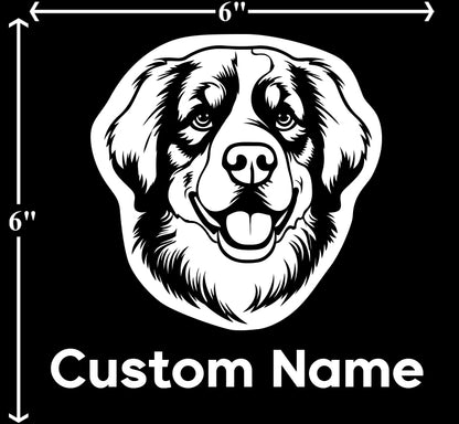 Bernese Mountain Dog - Customizable Pet Decal