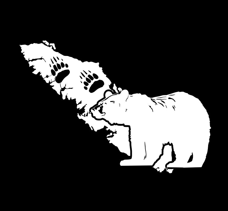 Black Bear with Pawprints - Island Wildlife