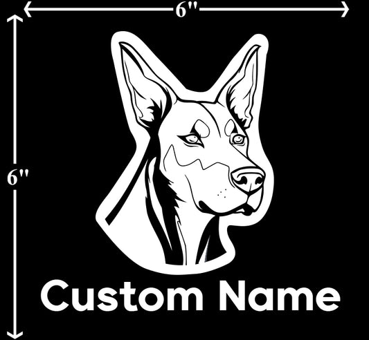 Dobermann Pinscher - Customizable Pet Decal