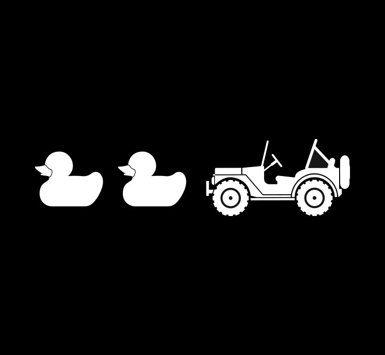 "Duck Duck Jeep" Vehicle Silhouette Decal