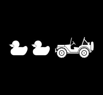 "Duck Duck Jeep" Vehicle Silhouette Decal