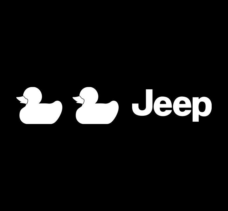 "Duck Duck Jeep" Text Logo Decal