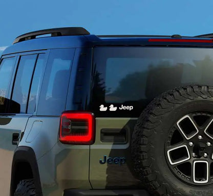 "Duck Duck Jeep" Text Logo Decal