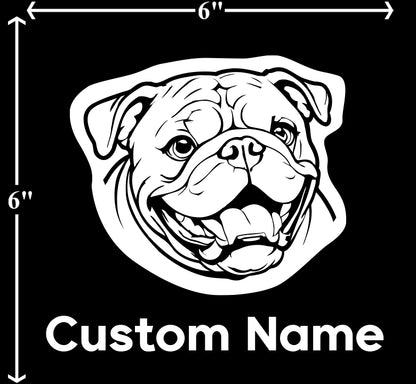 English Bulldog - Customizable Pet Decal