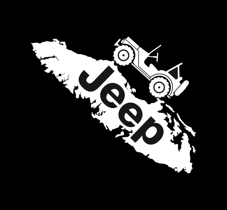 Off Roading Jeep Island Decal