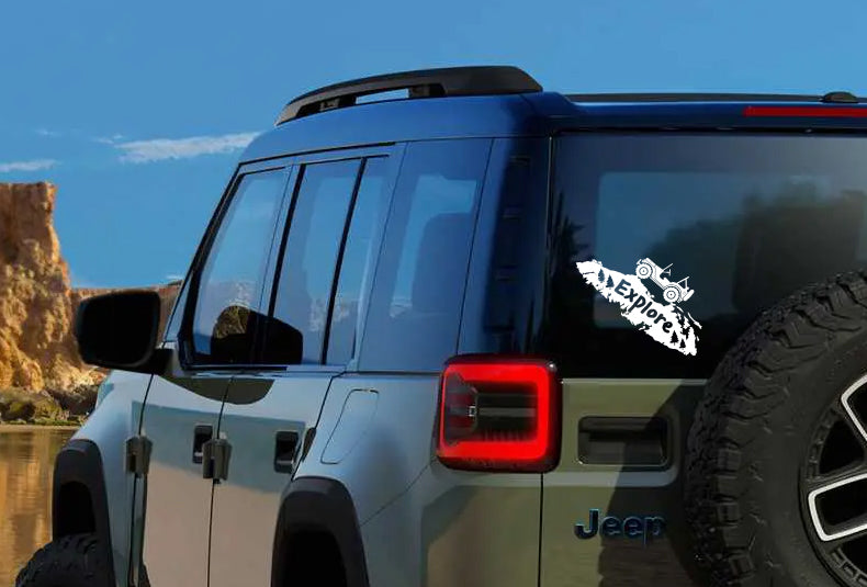 Explore Wilderness Jeep Island Decal