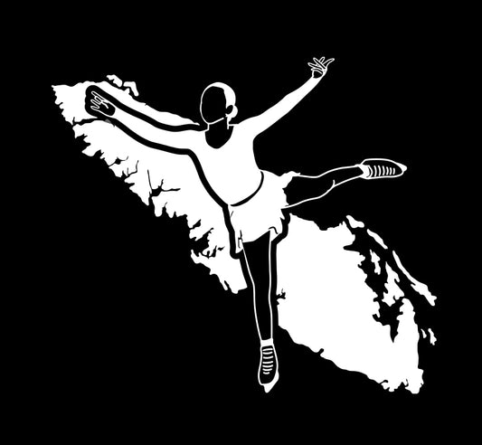 Figure Skater Girl Island Decal