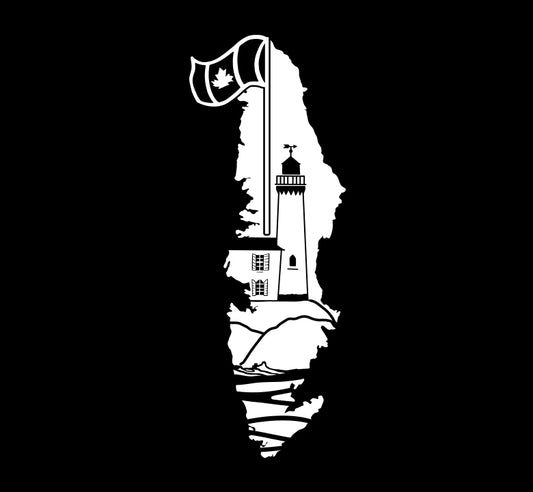 Fisgard Lighthouse Vertical Island Decal