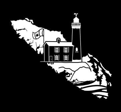 Fisgard Lighthouse Island Decal