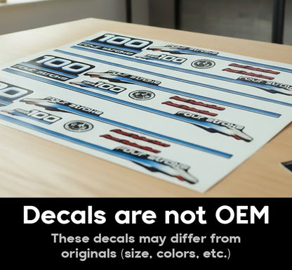 Yamaha 100 HP Four Stroke 2000 Outboard Decals | Reproduction Kit