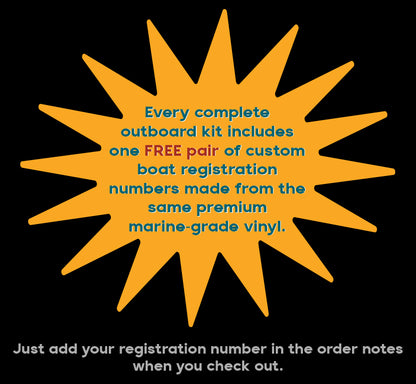 Yamaha 100 HP Four Stroke 2000 Outboard Decals | Reproduction Kit