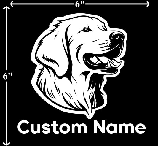 Golden Retriever - Customizable Pet Decal