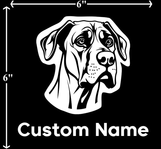 Great Dane - Customizable Pet Decal