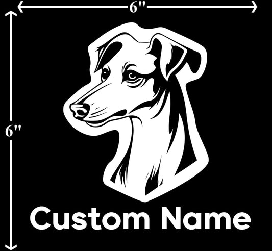 Greyhound - Customizable Pet Decal