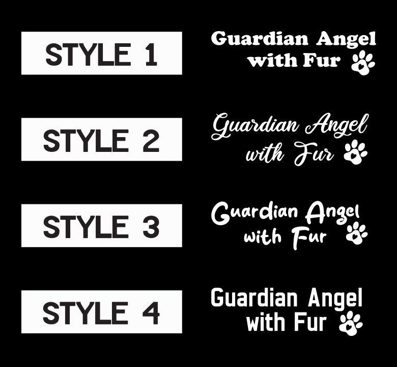 Guardian Angel with Fur - Pet Memorial Decal