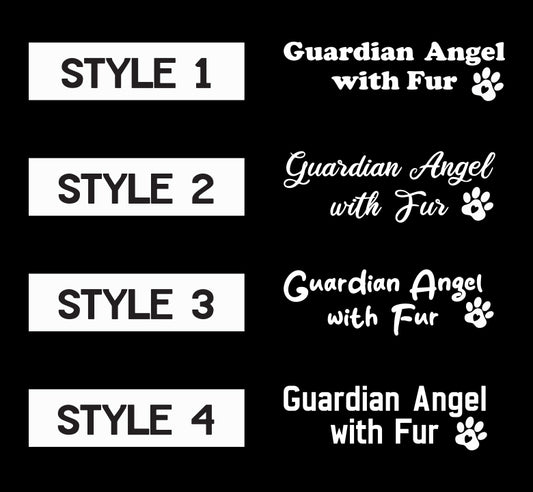 Guardian Angel with Fur - Pet Memorial Decal