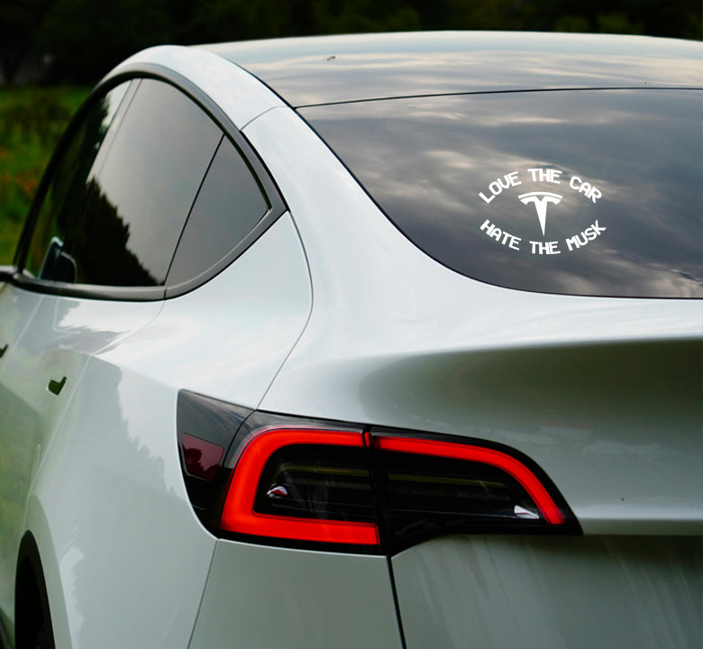 Hate the Musk Tesla Decal