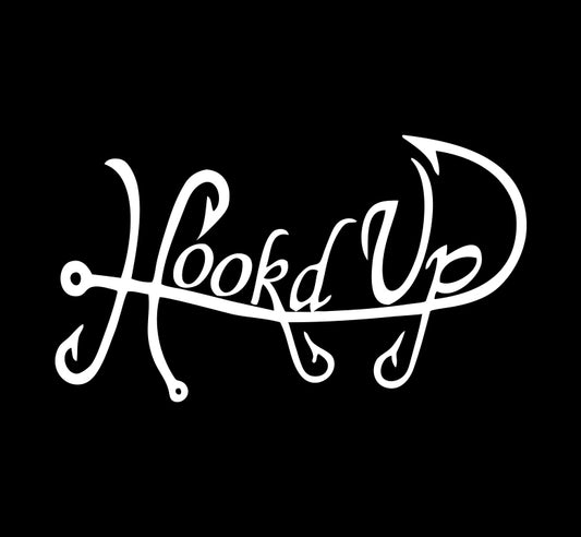 Hooked Up Fishing Lure Decal