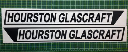 Hourston Glascraft Decals | Replacement Graphics | Classic Restoration Kit (Pair)