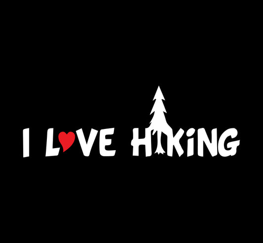 I L❤️VE Hiking Horizontal Decal