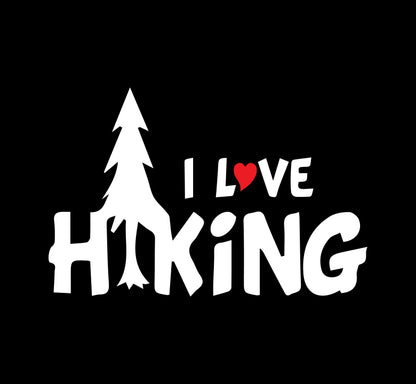 I L❤️VE Hiking Stacked Decal