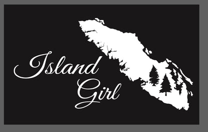 Island Girl Script with Trees Inside Island