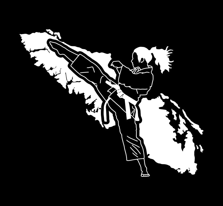 Martial Artist Girl Island Decal