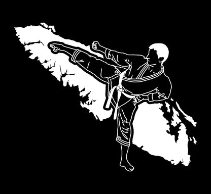 Martial Artist Island Decal