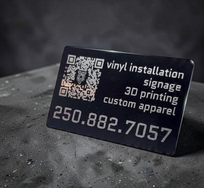 Lightweight Metal Business Cards – Engraved