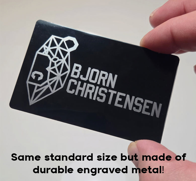 Lightweight Metal Business Cards – Engraved