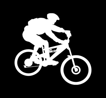Mountain Biker Silhouette Decal