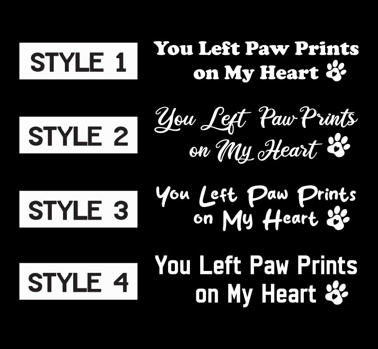 Pawprints on my Heart - Pet Memorial Decal