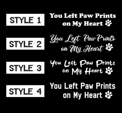 Pawprints on my Heart - Pet Memorial Decal