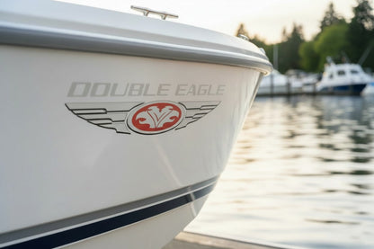 Double Eagle Wings Logo Decals | Replacement Graphics | Classic Restoration Kit (Pair)