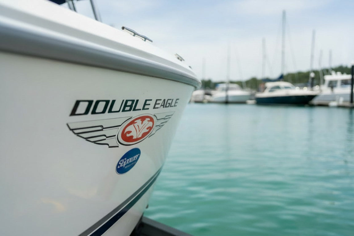 Double Eagle Wings Logo Decals | Replacement Graphics | Classic Restoration Kit (Pair)