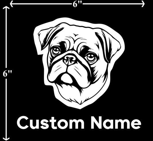 Pug - Customizable Pet Decal