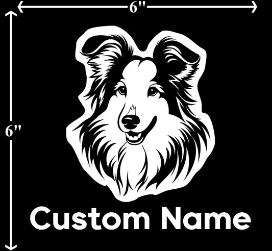 Rough Collie - Customizable Pet Decal
